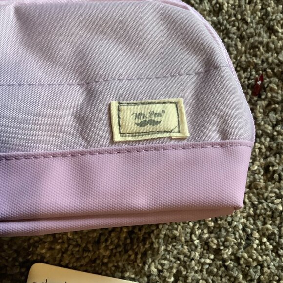 Mr. Pen Purple Pencil Case 11"x 4"x 2" Zippered Pouch Durable Fabric School NEW - Picture 2 of 7